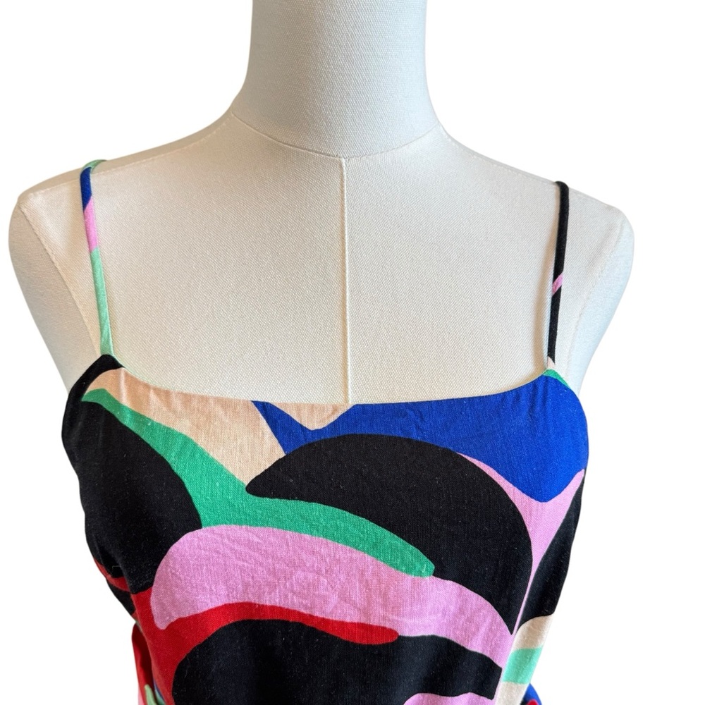 FARM Rio Multicolor Abstract Print Mini Dress - Red, Blue, Green, Black - Picture 5 of 16